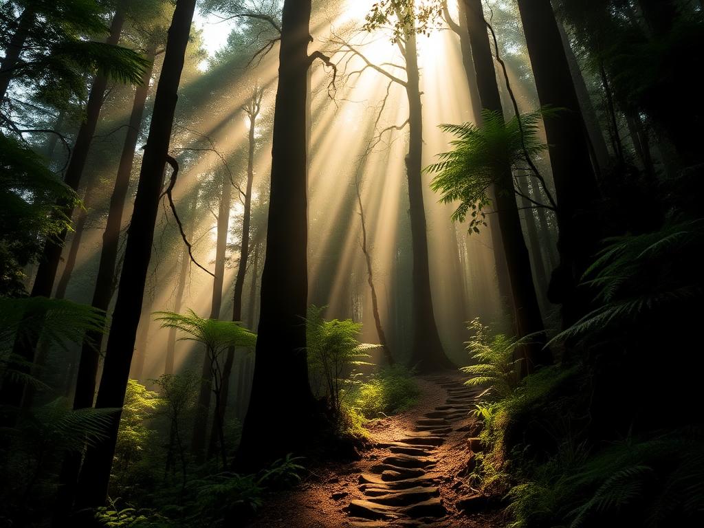 Forest trekking trail inside Pushpagiri Wildlife Sanctuary